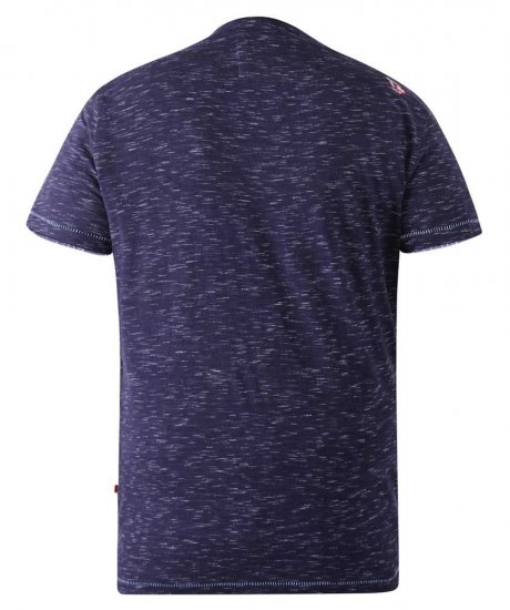 D555 Warner Guitar Printed T-Shirt Navy - Kratke Majice - Moške kratke majice za močnejše postave