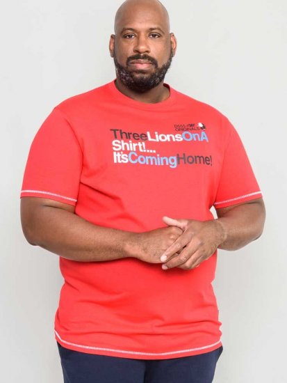 D555 LIONS England T-shirt - Kratke Majice - Moške kratke majice za močnejše postave
