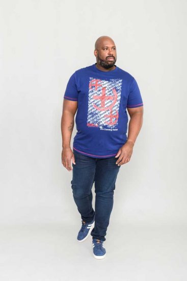 D555 GOAL Coming Home Football T-Shirt - Kratke Majice - Moške kratke majice za močnejše postave