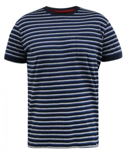 D555 Beamont Jacquard Stripe T-Shirt - Kratke Majice - Moške kratke majice za močnejše postave