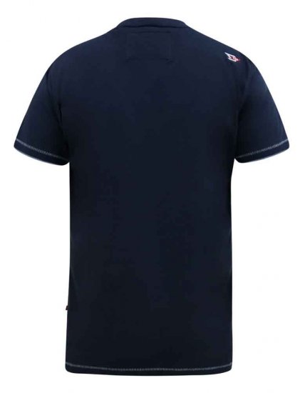 D555 Cransford Gradient Line Printed T-Shirt - Kratke Majice - Moške kratke majice za močnejše postave