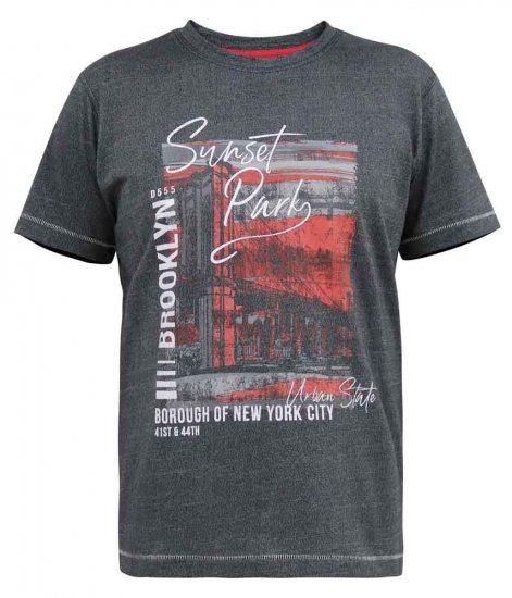 D555 Bramfield Sunset Park Brooklyn Printed T-Shirt - Kratke Majice - Moške kratke majice za močnejše postave
