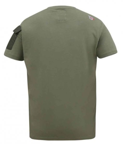 D555 Yarwell Printed T-Shirt With Sleeve Pocket - Kratke Majice - Moške kratke majice za močnejše postave