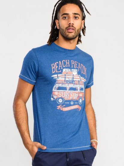 D555 Tavistock Official VW Surf'S Up Printed T-Shirt - Kratke Majice - Moške kratke majice za močnejše postave