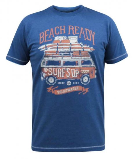 D555 Tavistock Official VW Surf'S Up Printed T-Shirt - Kratke Majice - Moške kratke majice za močnejše postave