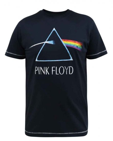 D555 Eclipse Official Pink Floyd Printed Crew Neck T-Shirt - Kratke Majice - Moške kratke majice za močnejše postave