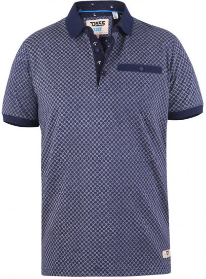 D555 AXFORD Print Polo Shirt - Polo majice - Moške Polo Majice za Močnejše Postave