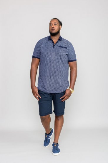 D555 AXFORD Print Polo Shirt - Polo majice - Moške Polo Majice za Močnejše Postave