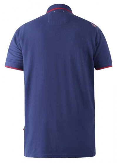 D555 Canning Chest Embroidery Polo Shirt Denim - Polo majice - Moške Polo Majice za Močnejše Postave