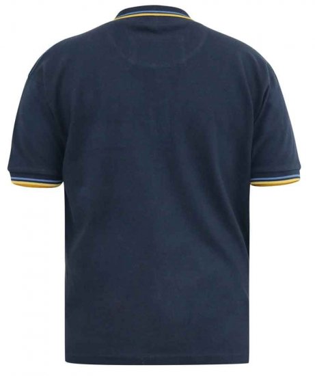 D555 Hamford Pique Polo Shirt Navy - Polo majice - Moške Polo Majice za Močnejše Postave