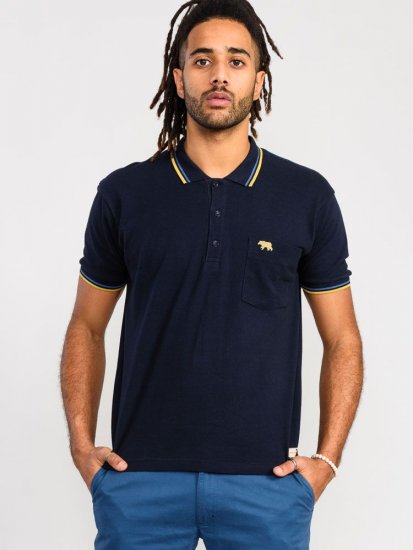 D555 Hamford Pique Polo Shirt Navy - Polo majice - Moške Polo Majice za Močnejše Postave