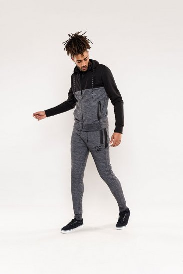 D555 Finnley Couture Hoody With Chest Embroidery Black - Puloverji & jopice - Moški Puloverji & Jopice za Močnejše Postave