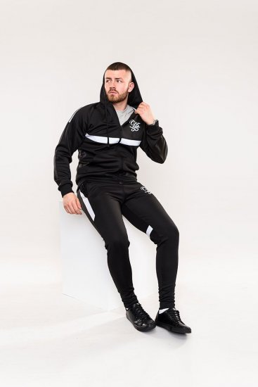 D555 Bristol Couture Zip Through Hoody Black - Puloverji & jopice - Moški Puloverji & Jopice za Močnejše Postave