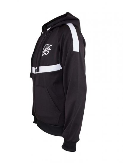D555 Bristol Couture Zip Through Hoody Black - Puloverji & jopice - Moški Puloverji & Jopice za Močnejše Postave