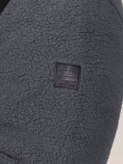 D555 Daly Quarter Zip Fleece Sweatshirt Črna/Siva - Puloverji & jopice - Moški Puloverji & Jopice za Močnejše Postave