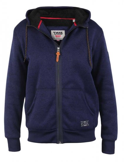 D555 Callington Hoodie With Sherpa Lining - Puloverji & jopice - Moški Puloverji & Jopice za Močnejše Postave