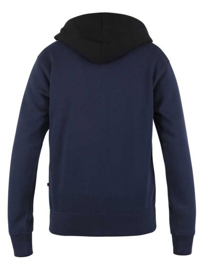 D555 Silverton Contrast Panneled Hoodie Navy - Puloverji & jopice - Moški Puloverji & Jopice za Močnejše Postave