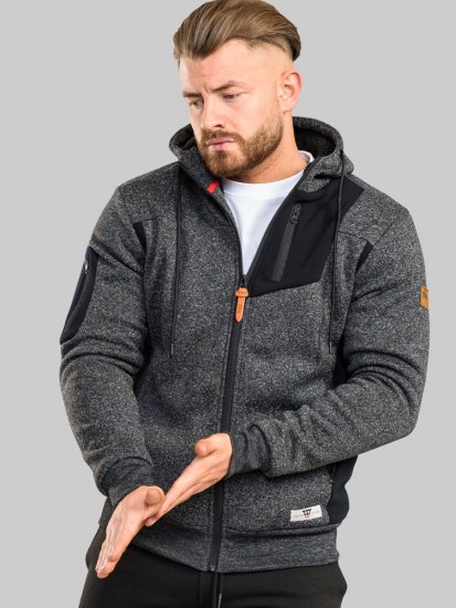 D555 Crofton Hoodie With Sherpa Lining - Puloverji & jopice - Moški Puloverji & Jopice za Močnejše Postave