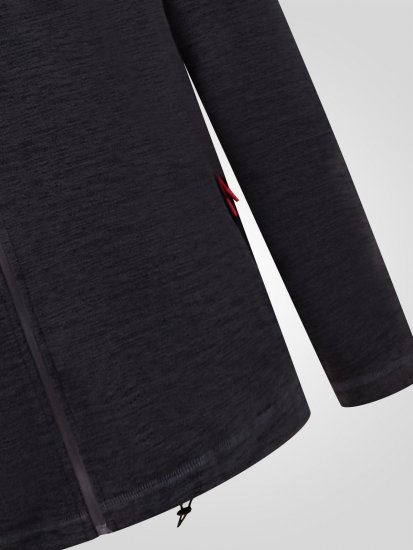 D555 Damien Micro Fleece Zip Through Hoody Črna/Siva - Puloverji & jopice - Moški Puloverji & Jopice za Močnejše Postave
