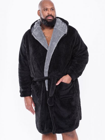 D555 Newquay Bathrobe Black - Spodnje perilo & kopalne hlače - Moško Spodnje Perilo za močnejše postave