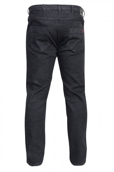 Duke Balfour Relaxed Comfort Fit Stretch Jeans With Elasticated Waist Black - Kavbojke & hlače - Moške Kavbojke in Hlače za Močnejše Postave