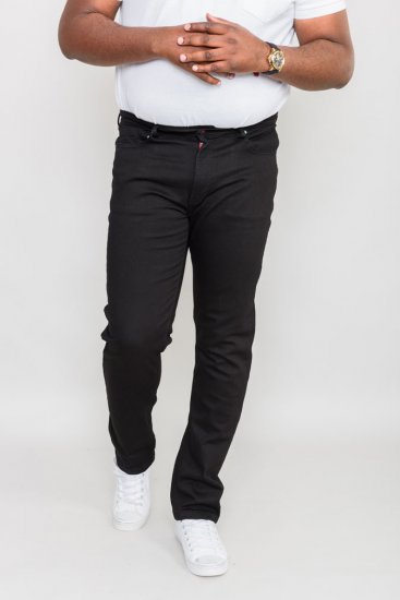 Duke Balfour Relaxed Comfort Fit Stretch Jeans With Elasticated Waist Black - Kavbojke & hlače - Moške Kavbojke in Hlače za Močnejše Postave
