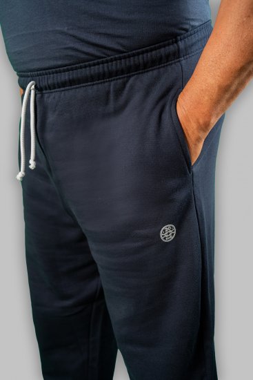 20 Nodi Ponente Long Leg Sports Pants in Combed Fleece Cotton Navy - Trenirke & kratke trenirke - Moške Trenirke za Močnejše Postave