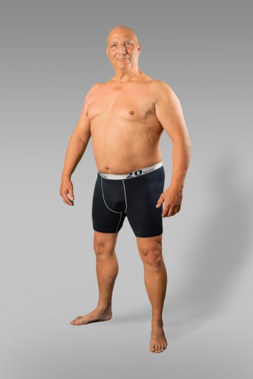 20 Nodi Stretch Cotton Boxer with Medium Leg Blue - Spodnje perilo & kopalne hlače - Moško Spodnje Perilo za močnejše postave