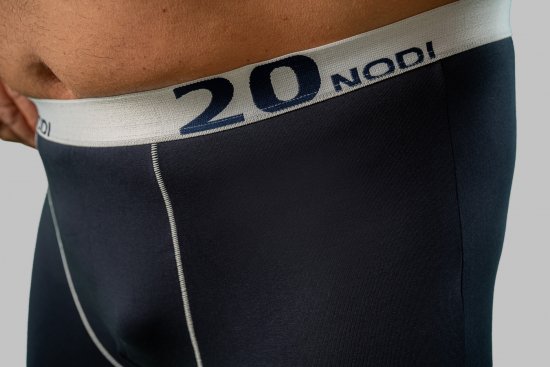 20 Nodi Stretch Cotton Boxer with Medium Leg Blue - Spodnje perilo & kopalne hlače - Moško Spodnje Perilo za močnejše postave