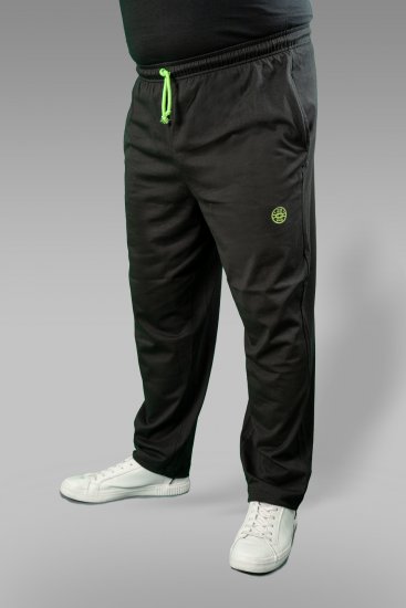 20 Nodi Long Leg Sports Pants in Combed Cotton Jersey Black - Trenirke & kratke trenirke - Moške Trenirke za Močnejše Postave