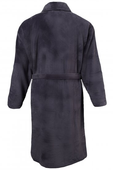 JP1880 Bathrobe with Spacious Patch Pockets Grey - Spodnje perilo & kopalne hlače - Moško Spodnje Perilo za močnejše postave