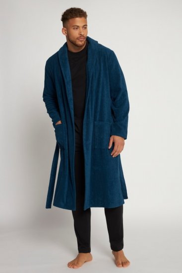 JP1880 Bathrobe Terry Navy - Kopalni plašči/brisače - Moške Kopalni plašči za močnejše postave
