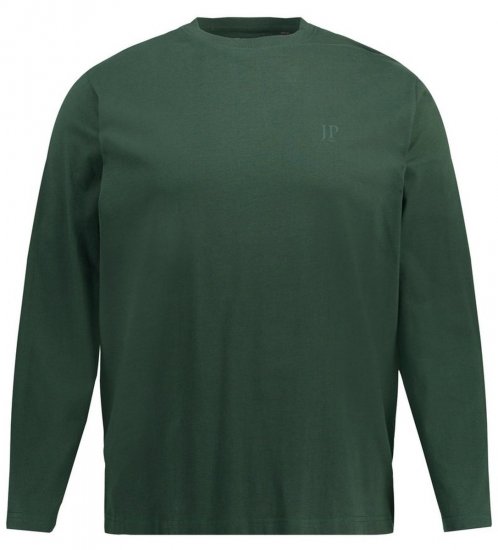 JP1880 Long Sleeve OEKO-TEX T-shirt Green - Kratke Majice - Moške kratke majice za močnejše postave