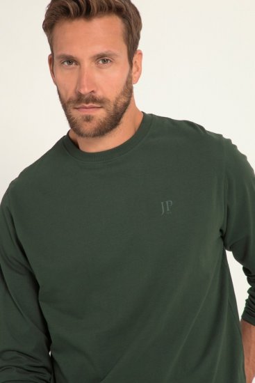 JP1880 Long Sleeve OEKO-TEX T-shirt Green - Kratke Majice - Moške kratke majice za močnejše postave