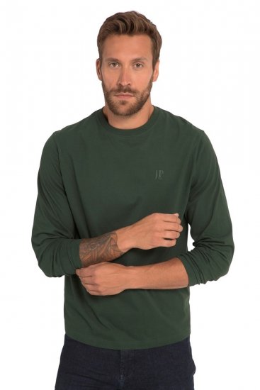 JP1880 Long Sleeve OEKO-TEX T-shirt Green - Kratke Majice - Moške kratke majice za močnejše postave