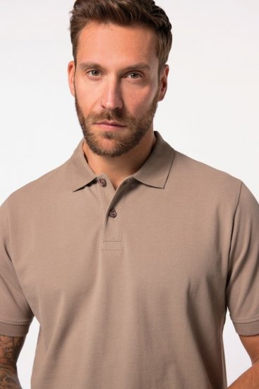 JP1880 702560 Polo majica Sivo rjava - Polo majice - Moške Polo Majice za Močnejše Postave