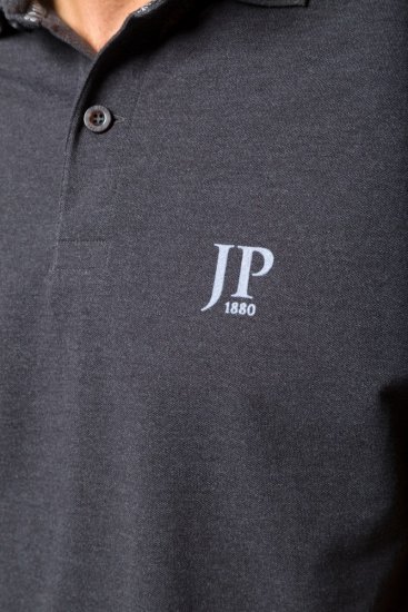 JP1880 704317 Polo majica 2 kosa Temno siva - Polo majice - Moške Polo Majice za Močnejše Postave