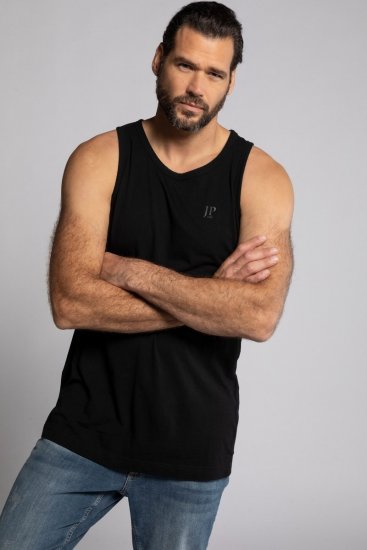 JP1880 705145 Majica brez rokavov Črna - Kratke Majice - Moške kratke majice za močnejše postave
