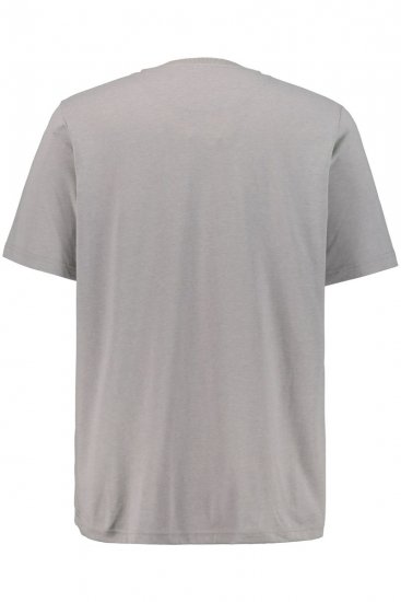 JP1880 708420 Majica Henley 2 kosa Siva melange - Kratke Majice - Moške kratke majice za močnejše postave