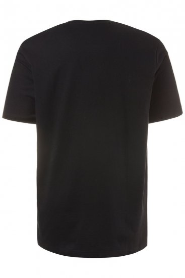 JP1880 708420 Majica Henley 2 kosa Črna - Kratke Majice - Moške kratke majice za močnejše postave