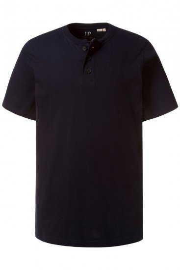 JP1880 708420 Majica Henley 2 kosa Temno modra - Kratke Majice - Moške kratke majice za močnejše postave