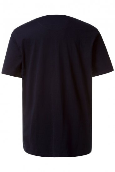 JP1880 708420 Majica Henley 2 kosa Temno modra - Kratke Majice - Moške kratke majice za močnejše postave