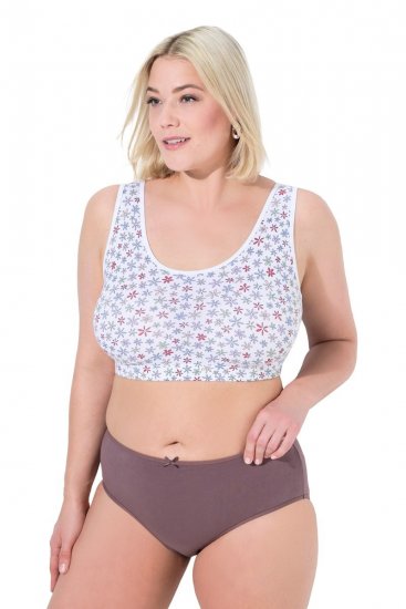 Ulla Popken 710201 Spodnjice 5 kosa Rjava - Spodnjice - 