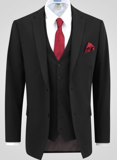 D555 Ted 4 Way Stretch Tailored Suit Jacket Črna - Obleke - Velike številke oblek za moške