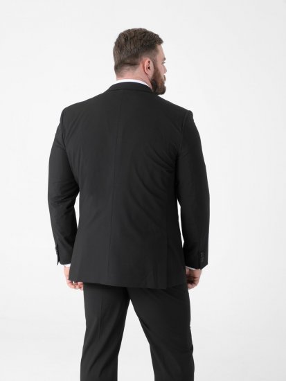 D555 Ted 4 Way Stretch Tailored Suit Jacket Črna - Obleke - Velike številke oblek za moške