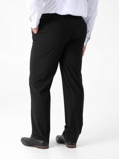 D555 Ted 4 Way Stretch Tailored Trouser Črna - Obleke - Velike številke oblek za moške
