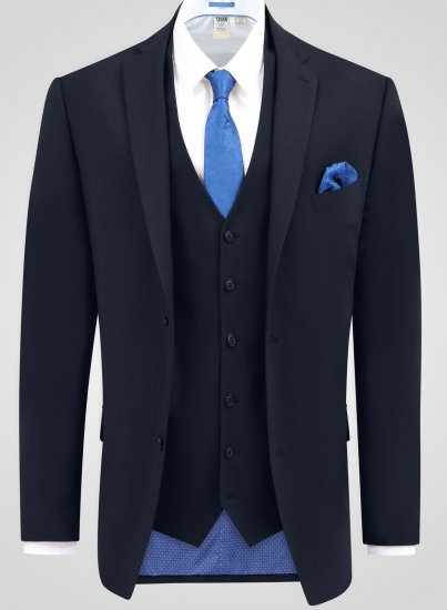 D555 Ted 4 Way Stretch Tailored Suit Jacket Mornarska - Obleke - Velike številke oblek za moške