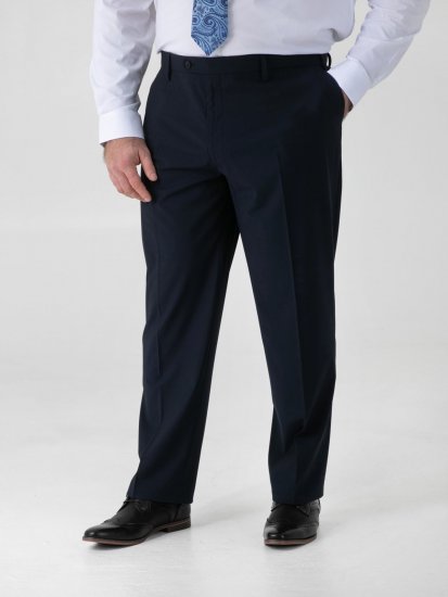 D555 Ted 4 Way Stretch Tailored Trouser Mornarska - Obleke - Velike številke oblek za moške