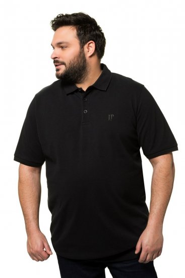 JP1880 712617 Polo majica s krojem za trebuh Črna - Polo majice - Moške Polo Majice za Močnejše Postave