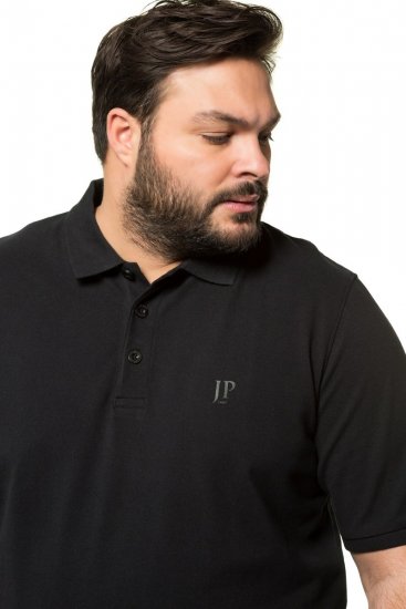 JP1880 712617 Polo majica s krojem za trebuh Črna - Polo majice - Moške Polo Majice za Močnejše Postave
